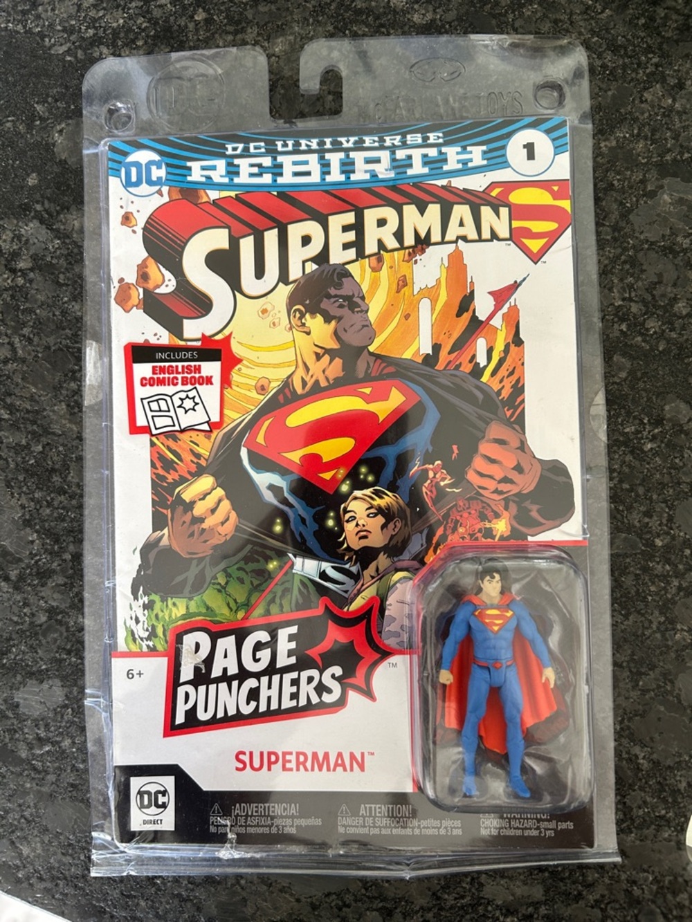DC Superman Rebirth Rage Punchers Figure - Blue & Red Unopened